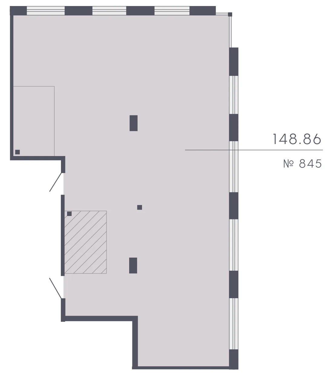 Планировка: Пятикомнатная квартира 149 м² в «17/33 Петровский остров»