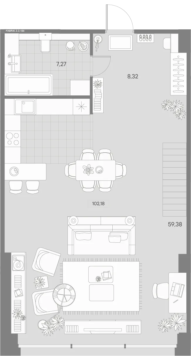 Планировка: Квартира 99 м² в «AVANT»