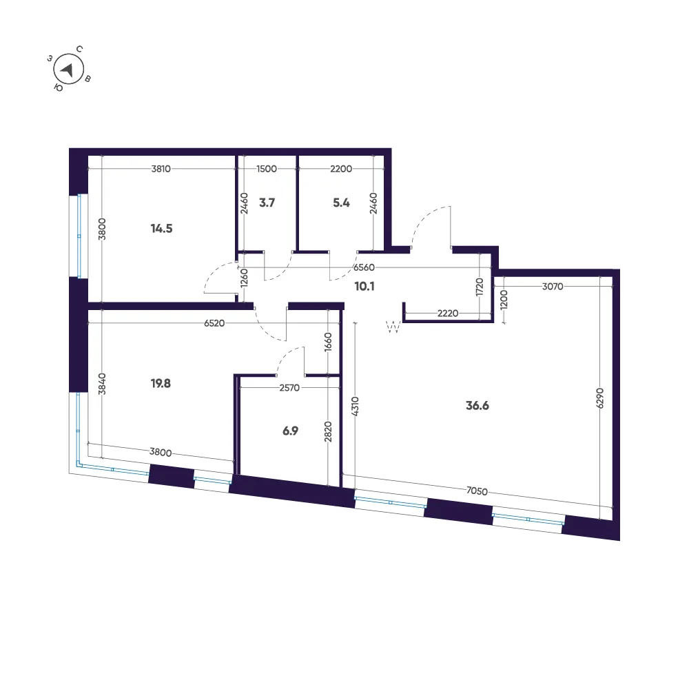 Планировка: Квартира 97 м² в «ЛДМ»